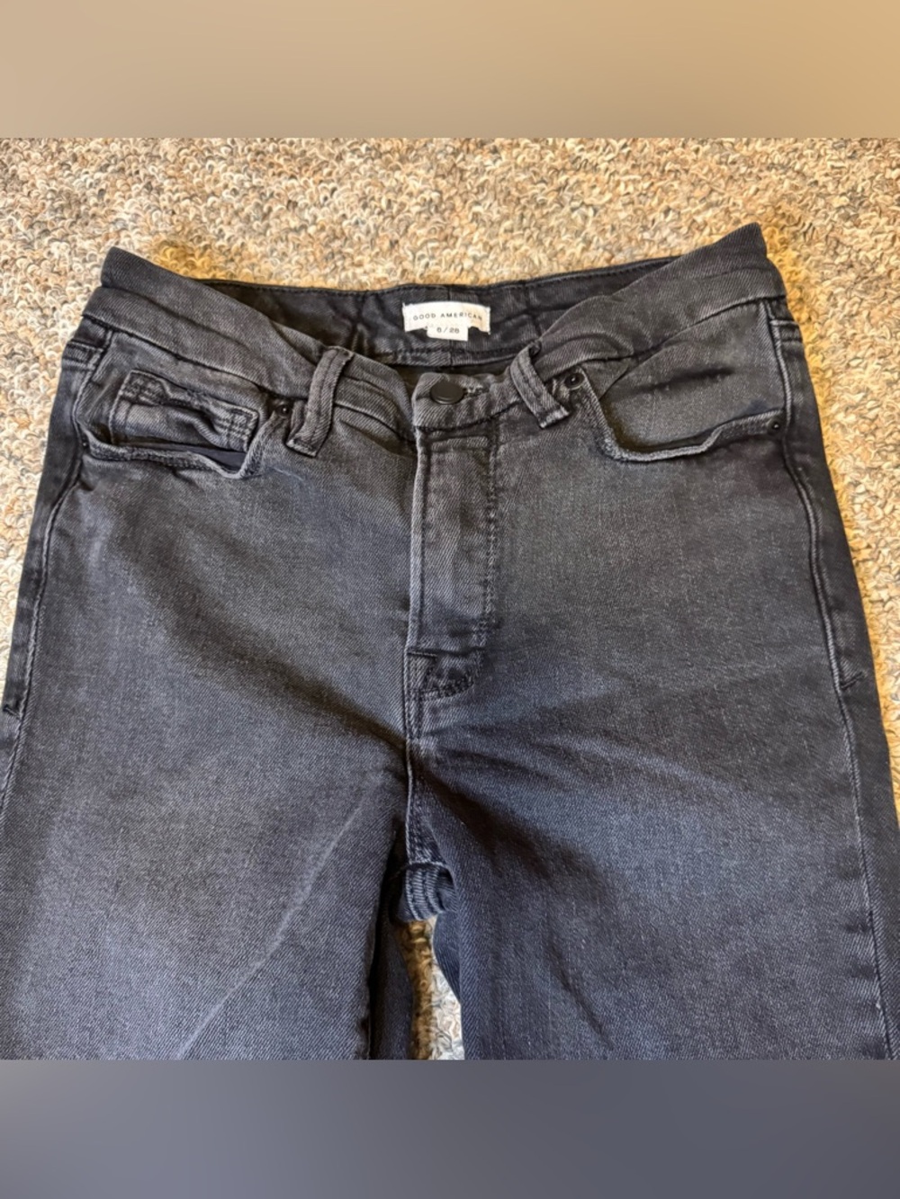 Good American Women's Washed Black Jeans